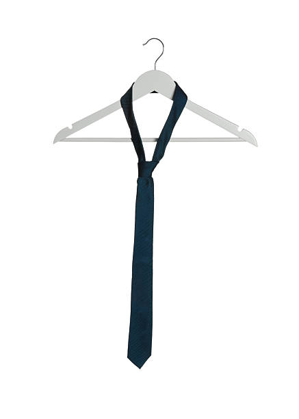 istock Hanger with blue necktie isolated on white 2248469246
