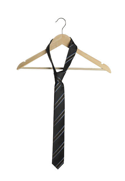 istock Hanger with striped necktie isolated on white 2248469303