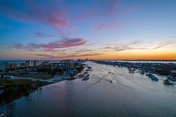 istock Aerial view of Perdido Key Beach at sunset 2248471377