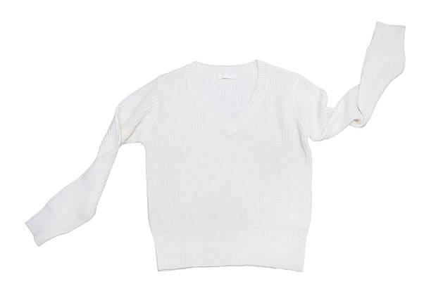 istock White warm women's sweater isolated on a white background. 2248473735