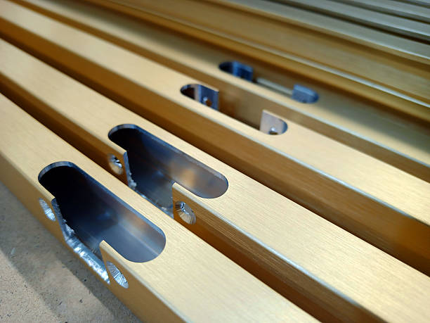 istock aluminum facade profile with inset hinge holes 2248482844
