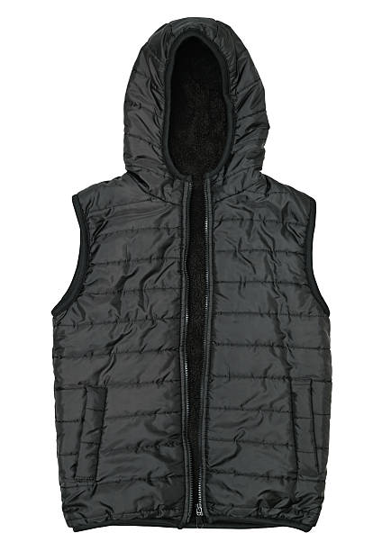 istock Black sleeveless jacket isolated on a white background. 2248482879