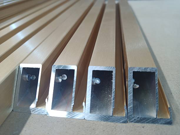 istock 45-degree aluminum facade profile in production 2248482900