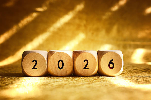 istock Wooden cubes with the text 2026 2248485845