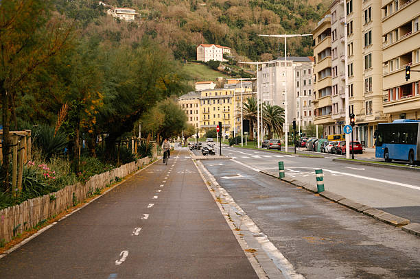 istock Bike lane in a city 2248490592