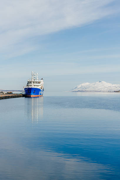 View of the Akureyuri harbor, Iceland