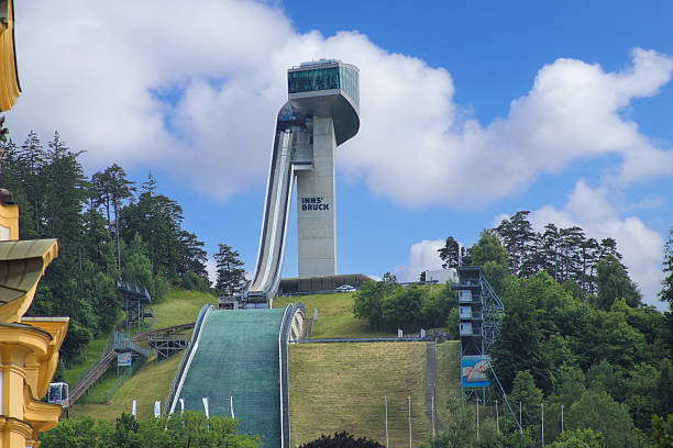 Bergisel ski jump tower in summer, Innsbruck, Tyrol state - Austria