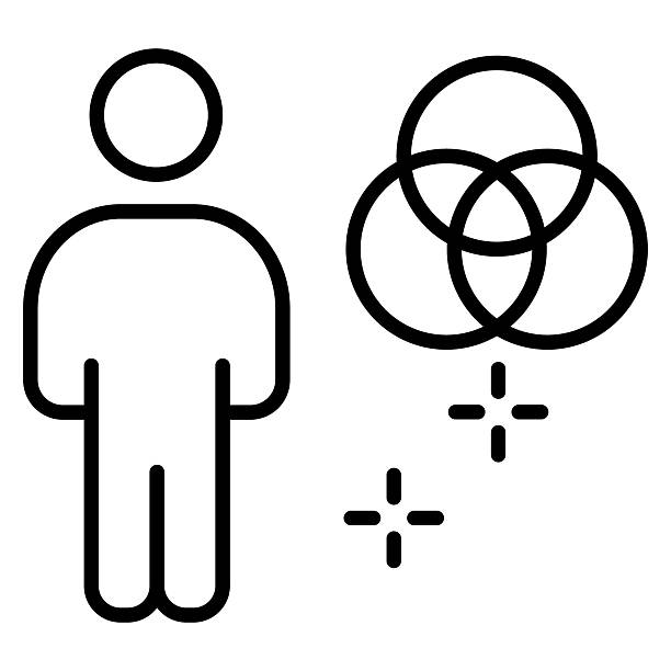 Intersectionality Vector Icon Justice Icon of Social Justice iconset. multidimensional layers stock illustrations
