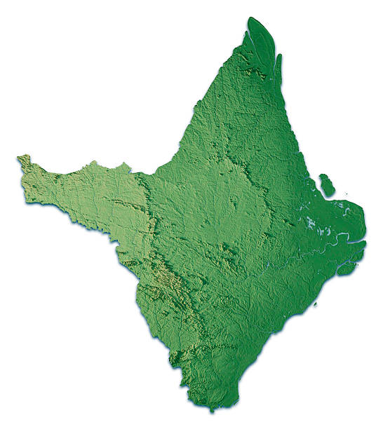istock Amapa Brazil Topographic Map 3D Render Isolated Color 2248517659
