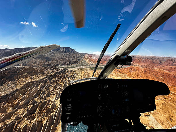 istock The Danxia landform under a helicopter 2248518987