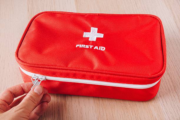 istock A Compact Red First Aid Kit with a Zipper, Perfect for Emergencies and Essential Supplies for Home or Travel Safety Preparedness 2248530899