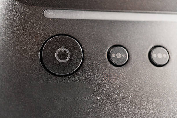 istock Summary of Description Close-up image of a modern mini guitar amplifier speaker with a control panel featuring three buttons, one larger than the others Sleek design, even 2248531970