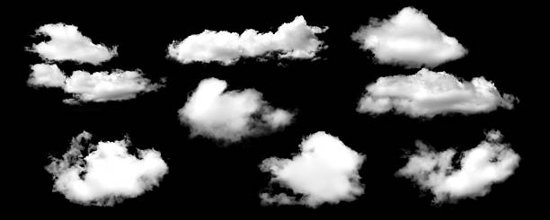 istock Realistic isolated cloud elements on black background, perfect for digital design photo compositing sky replacement and creative projects requiring natural soft cloud textures and atmospheric effects. 2248534618