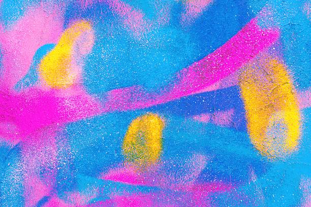 istock Vibrant Graffiti Abstract in Blue, Pink, Yellow for Modern 90s, Y2K Aesthetic 2248534918