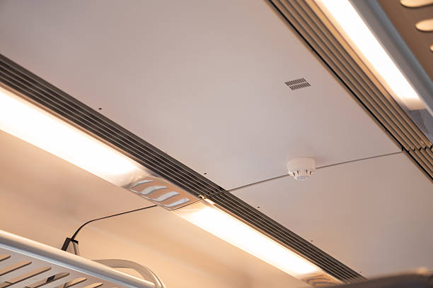 istock Modern train ceiling with vents lights and interior details horizontal 2248535216