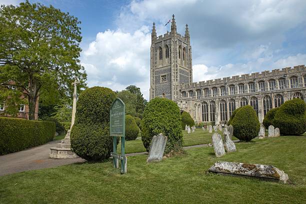 Buildings at Suffolk England. Church and graveyard