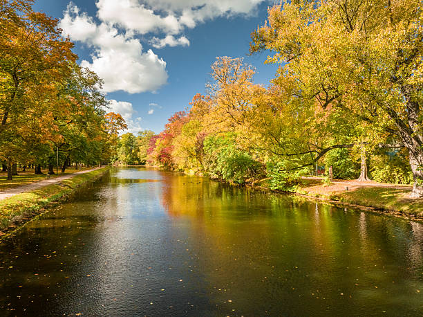 istock Autumn river Brda in sunny day, Bydgoszcz, Poland 2248541147