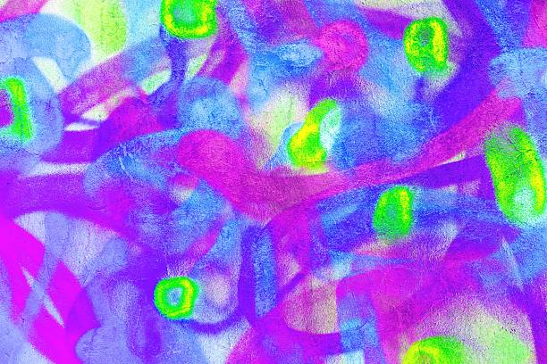 istock Abstract Neon Graffiti Texture in Bright Green, Purple, Pink Y2K Style 2248541380
