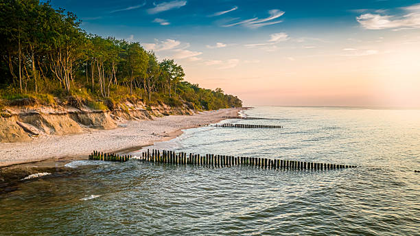 istock Blue water and beach by Baltic sea at sunset 2248542731