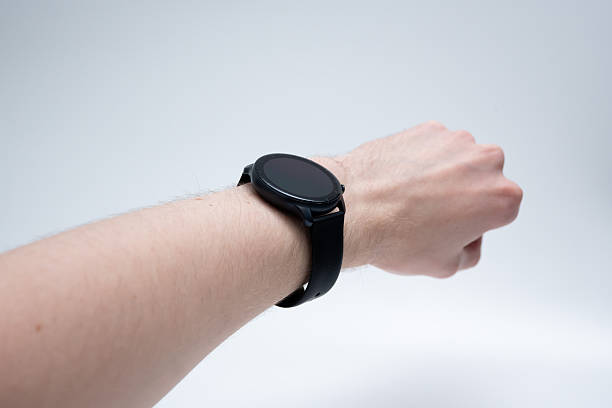 istock Black Smartwatch on Wrist in Relaxed Pose 2248542842