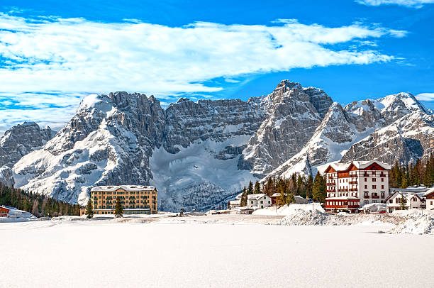 istock Frozen Lake Misurina Winter Morning in Dolomites 2248544324