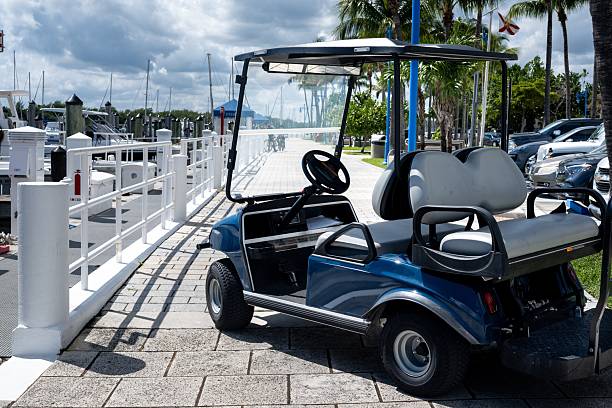 Golf cart isolated on white.
