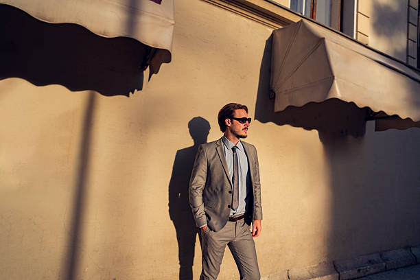 Handsome stylish man in the city