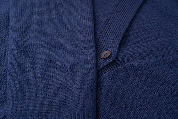 istock Navy blue merino wool cardigan texture as background. 2248550245