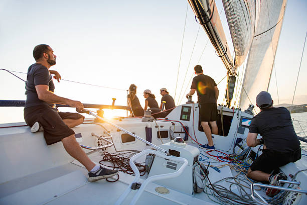istock Team athletes Yacht training for the competition 2248552580