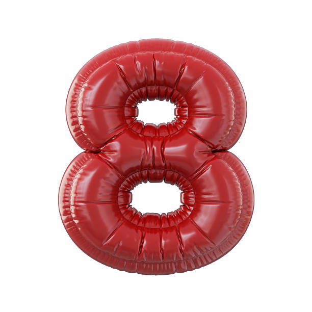 Number 8 Balloon Isolated On White Background