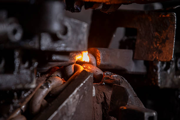 istock Hot Metal Chain Link Welding in Industrial Machine 2248561072
