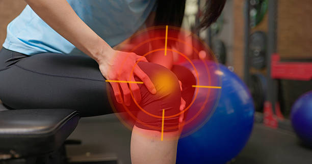 istock asian woman gym exercise suffer knee pain 2248565321