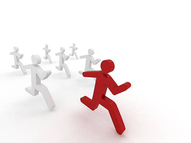istock Competition leadership different stand out of the crowd people winner 2248568398
