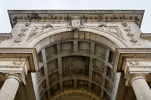 istock Triumphal arch detail from below at Parc du Cinquantenaire in Brussels, Belgium 2248568499
