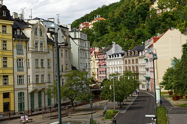 istock Old buildings in Karlovy Vary 2248570186