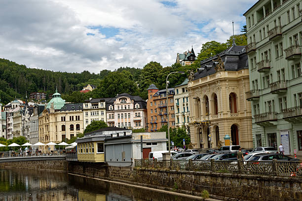 istock Old buildings in Karlovy Vary 2248570211