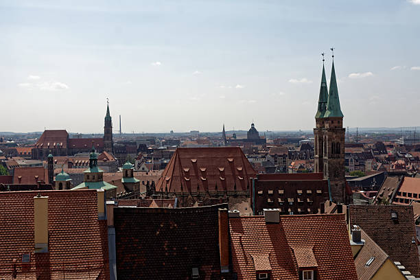 Rooftops of old Prague from high view point