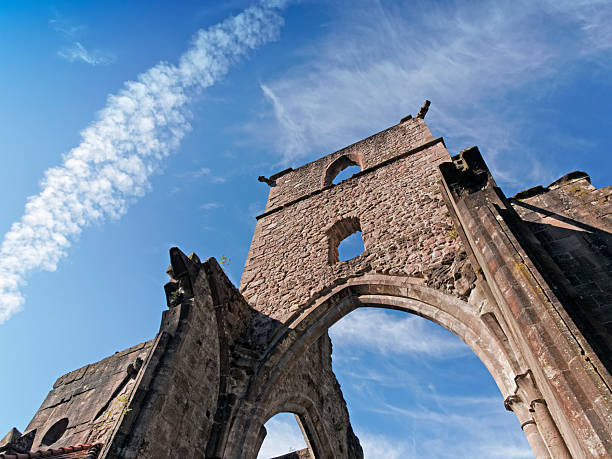 ancient arch over an old abbey church