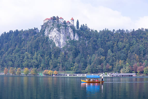 Lake Bled Slovenia 10 October 2015 -Castle on the hill Lake Bled Slovenia Balkans Europe