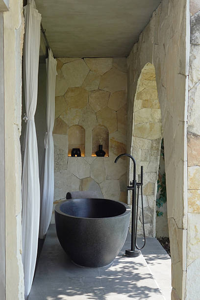 istock Stylish exotic bathroom in a tropical luxury hotel 2248585106