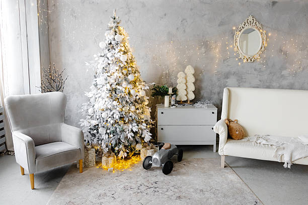 istock White Christmas tree decorating cozy living room interior 2248587901