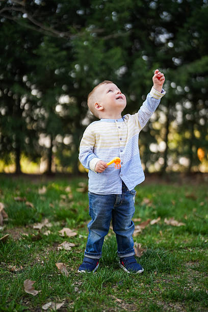 istock Curious Little Boy Playing Outdoors in Nature 2248597235