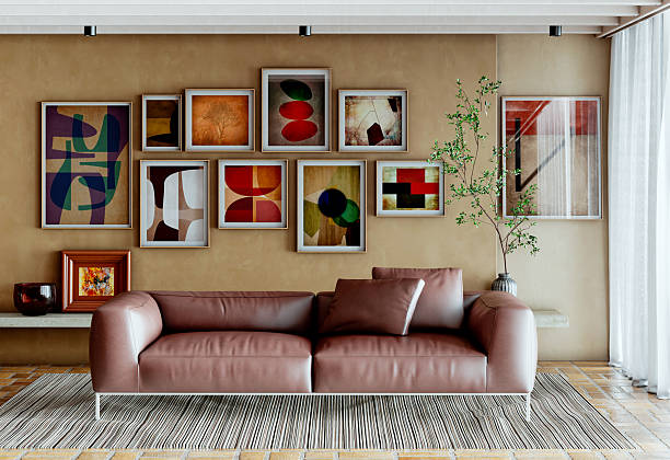 istock Large luxury modern bright interiors Living room mockup illustration 3D rendering image 2248597237