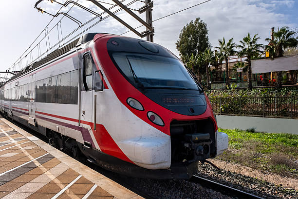 istock Train at the outdoors railway station 2248597513