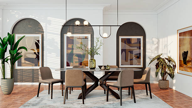 istock Large luxury modern bright interiors Living room mockup illustration 3D rendering image 2248597577