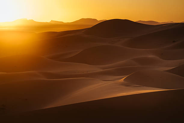 istock Golden Sahara Desert Dunes at Sunset in Morocco 2248597744