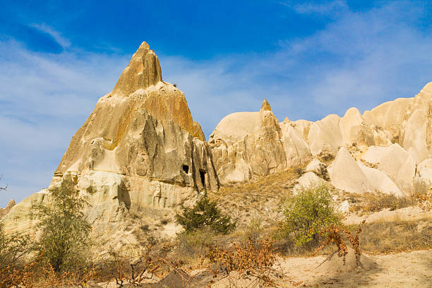 istock Cappadocia rock formations in Turkey under clear daylight, showing tall sandstone chimneys, textured cliffs, natural erosion shapes 2248598209