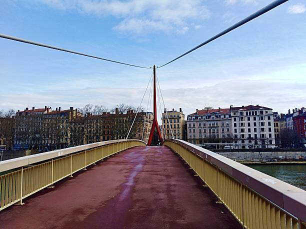 Cable Bridge Walkway toward Vieux Lyon