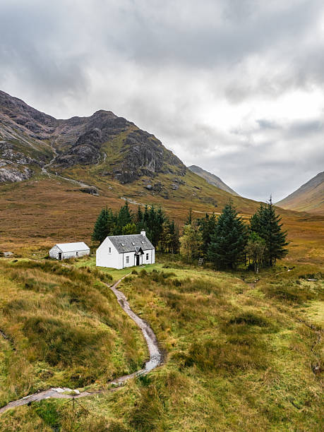 istock Remote cottage standing in scottish highlands landscape 2248621750