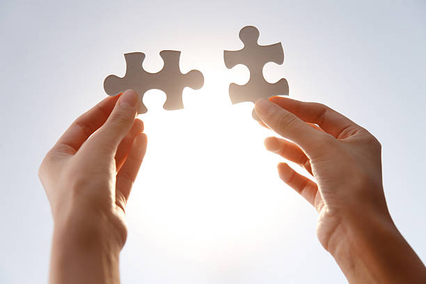 istock Hands Holding Puzzle Pieces Together - Teamwork and Strategy 2248625817